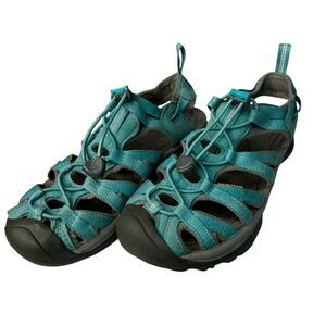 Keen Women Whisper Adjustable Sandal Size 6.5 Teal Gray Waterproof Hiking